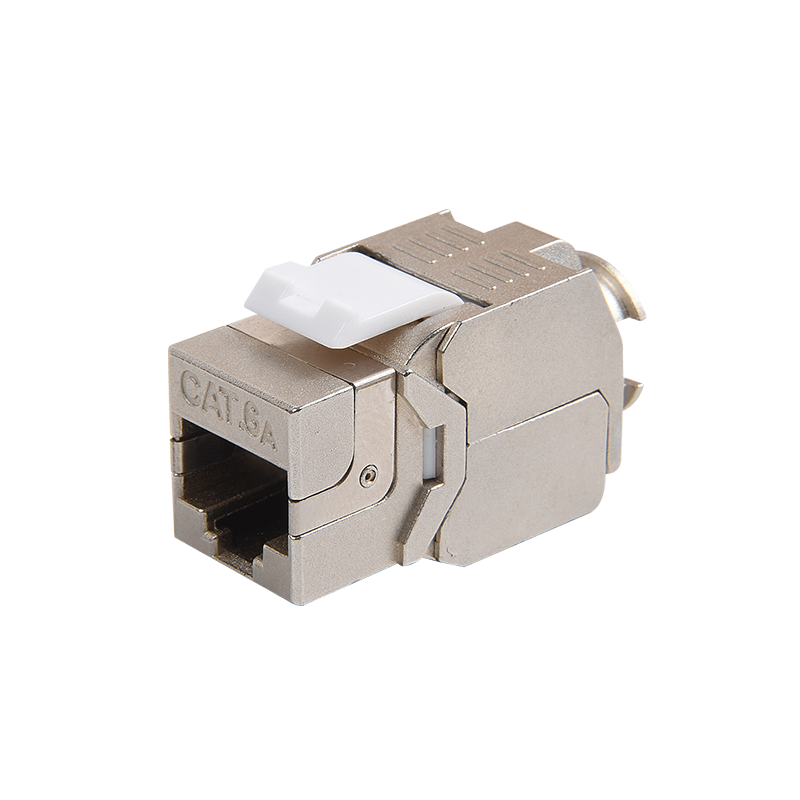 SMT-1047T8C6A-FTP 180 stupňov Shielded Cat6a Toolless Keystone Jack