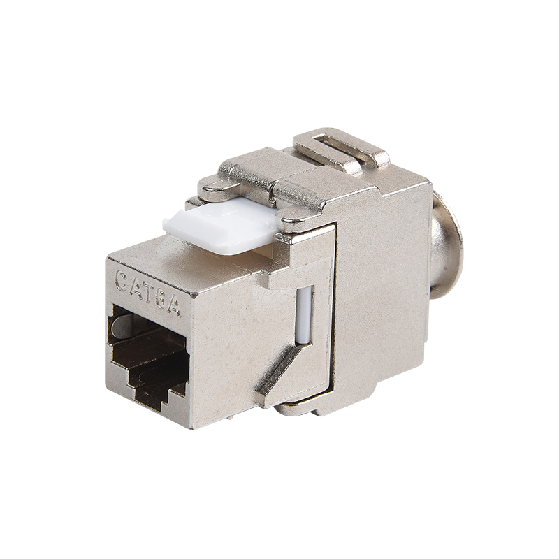 SMT-1033T8C6A-FTP 180 stupňov Shielded Cat6a Toolless Keystone Jack